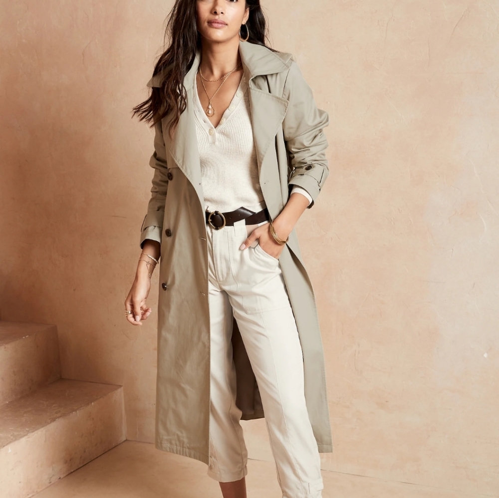 Banana Republic cotton twill trench